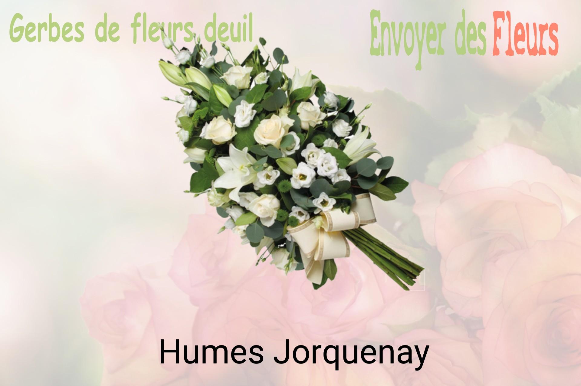 Gerbe de fleurs de deuil livrée à Humes-Jorquenay